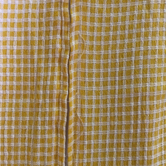 Vintage 90s Yellow Gingham Daisy Mini short sleeve Sundress - Picture 7 of 8